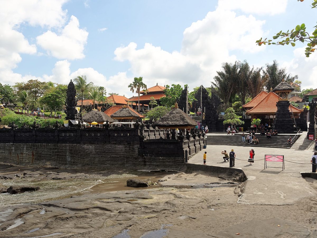 The sea temple of Pura Tanah Lot on its rock off the Bali coast
